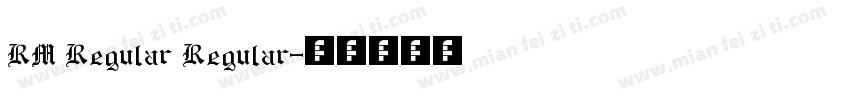 RM Regular Regular字体转换